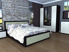 Dormitor Torino cu pat 160x200 cm wenge / ladin